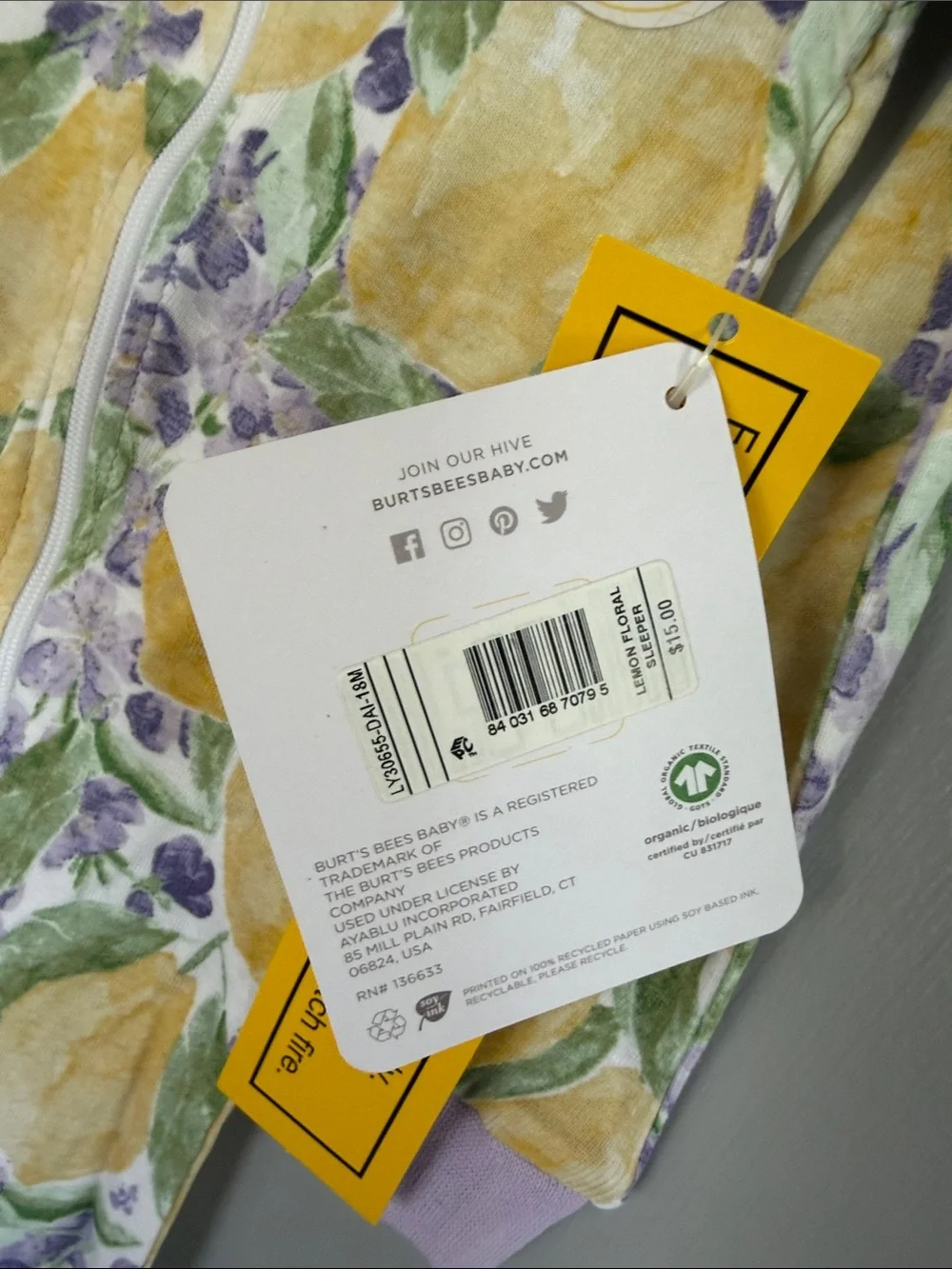 Burts Bees snug fit